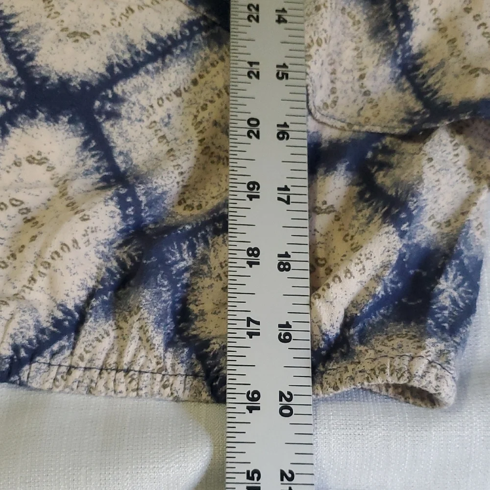Free People Indigo Call On Me Tank Size S Blue and Cream Blouse